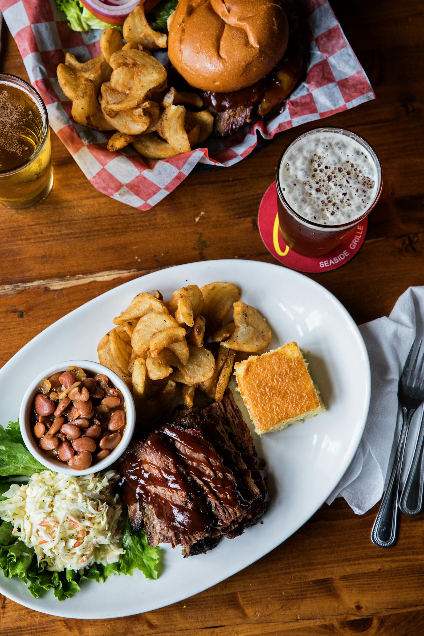 a plate of food on a table
